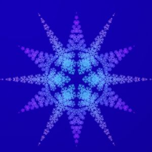 Diseño de Estrella de Copo de Nieve Colorido