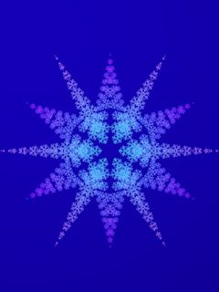 Diseño de Estrella de Copo de Nieve Colorido