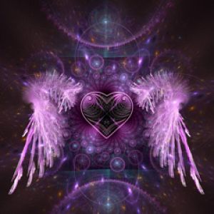Corazón con alas de ángel