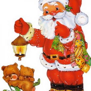 Santa Claus con linterna