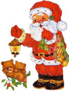 Santa Claus con linterna