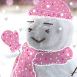 Muñeco de Nieve Bonito con Accesorios Rosas