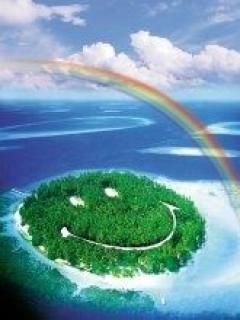 Isla Sonriente con Arcoíris