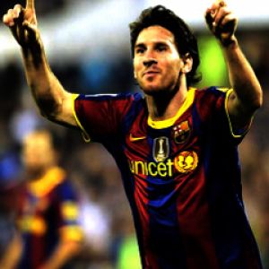 Lionel Messi Celebrando un Gol