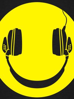 Cara Sonriente con Auriculares
