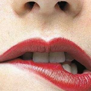 Primer Plano de Labios Rojos