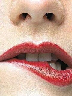 Primer Plano de Labios Rojos
