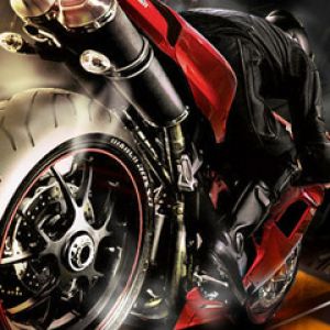 Motocicleta Deportiva Roja