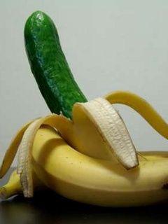 Banana y pepino divertido