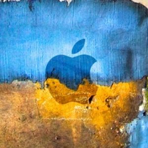 Logo de Apple en Fondo Colorido