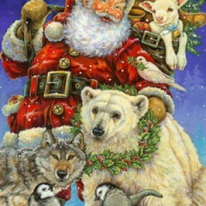 Santa Claus con Animales