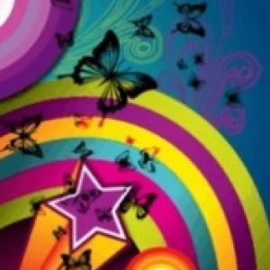 Mariposas y Estrellas Abstractas Coloridas