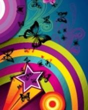 Mariposas y Estrellas Abstractas Coloridas