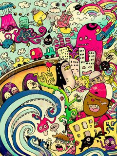 Paisaje Colorido de Dibujos Animados