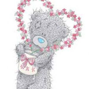Teddy Bear Adorable con Flores
