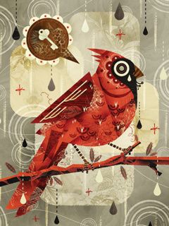 Ilustración de Pájaro Colorido