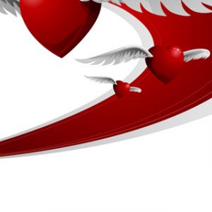 Corazones Voladores con Alas