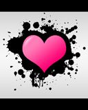Corazón Rosa con Salpicadura