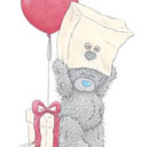 Osito Lindos con Globo en Forma de Corazón