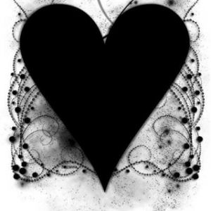 Diseño de Corazón Negro Elegante