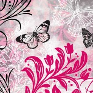 Arte de Mariposas y Flores