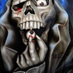 Arte de Calavera Espeluznante