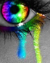 Ojo Colorido con Lagrimas Arcoíris