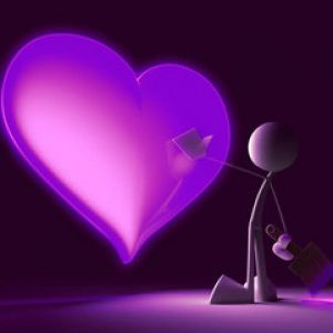 Ilustración de Corazón con Figura de Palito