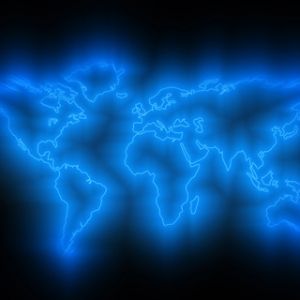 Mapa del Mundo Neón