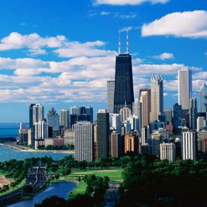 Vista del Skyline de Chicago