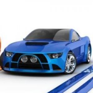 Coche Deportivo Azul