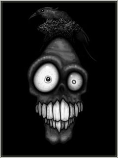 Calavera Divertida con Cuervo