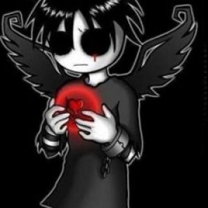 Ángel Oscuro Sosteniendo un Corazón