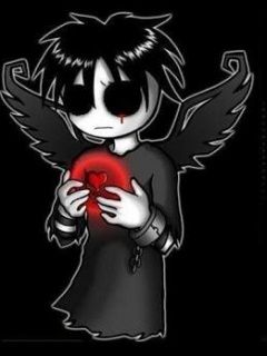 Ángel Oscuro Sosteniendo un Corazón