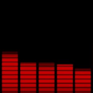 Visualización de Onda de Sonido Roja