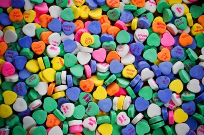 Caramelos de Corazón Coloridos