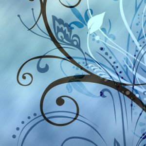 Diseño Floral Azul Elegante