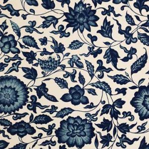 Diseño de Patrón Floral Azul
