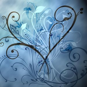 Diseño Floral Elegante de Corazón