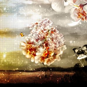 Paisaje Floral Fantástico