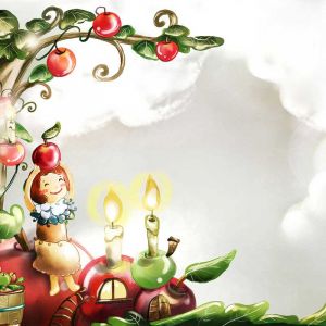 Ilustración de Árbol de Manzanas Mágico