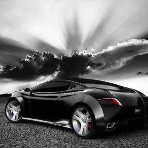 Elegante Coche Deportivo Negro
