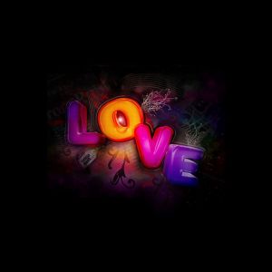 Tipografía Colorida del Amor
