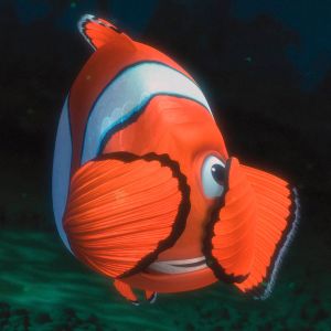 Pez payaso en el agua
