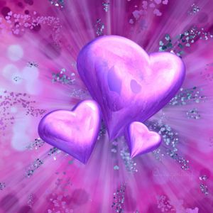 Fondo de Corazones Morados