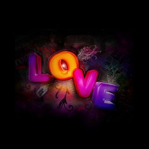 Tipografía Colorida del Amor
