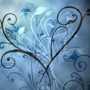 Diseño Floral Elegante en Forma de Corazón