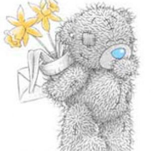Teddy Bear Adorable con Flores