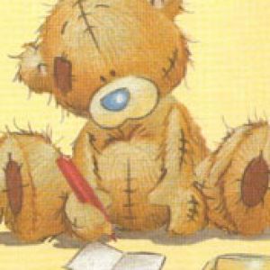 Teddy Bear Escribiendo
