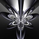 Diseño Abstracto Negro y Plata